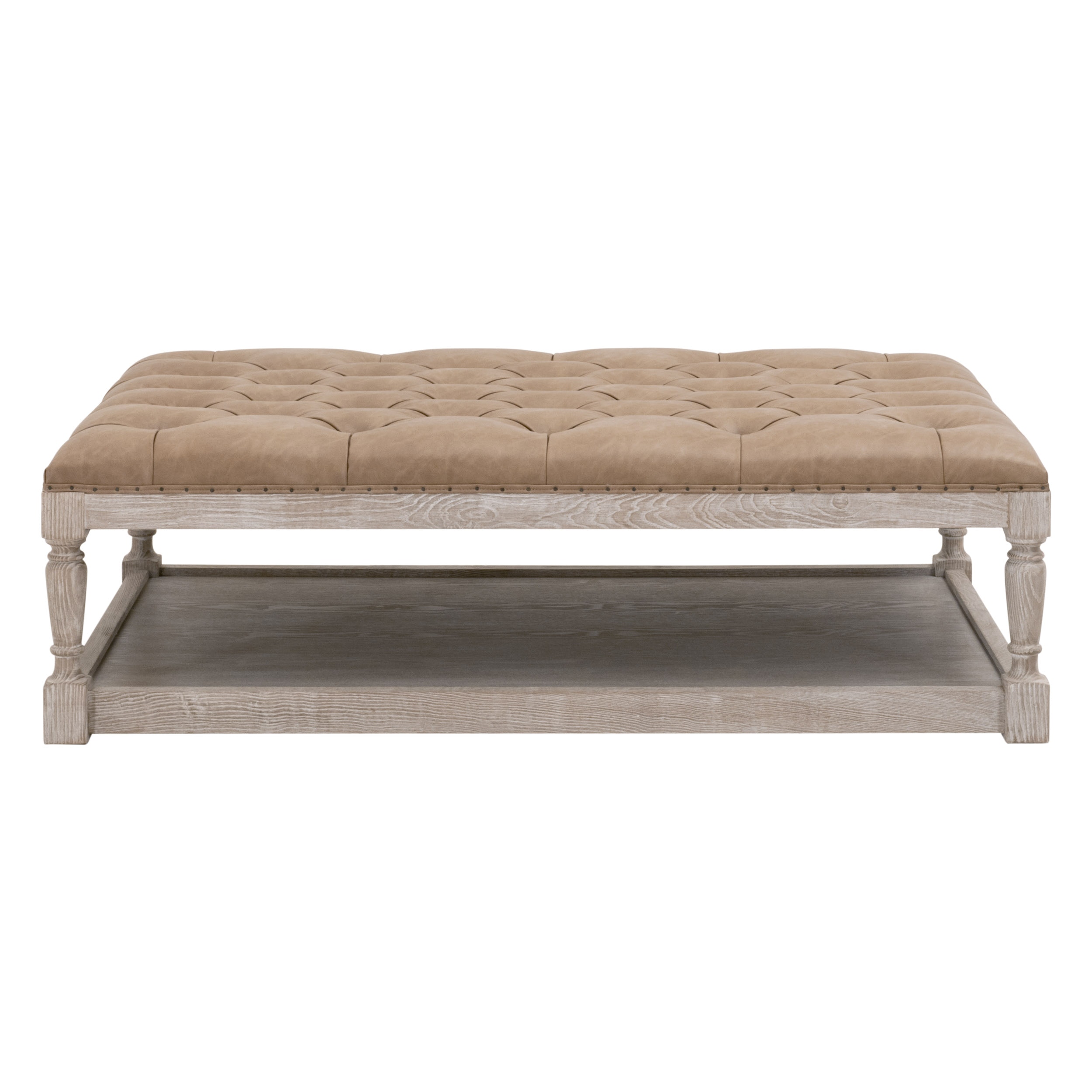 Essentials for Living Townsend Tufted Upholstered Rectangle Coffee Table