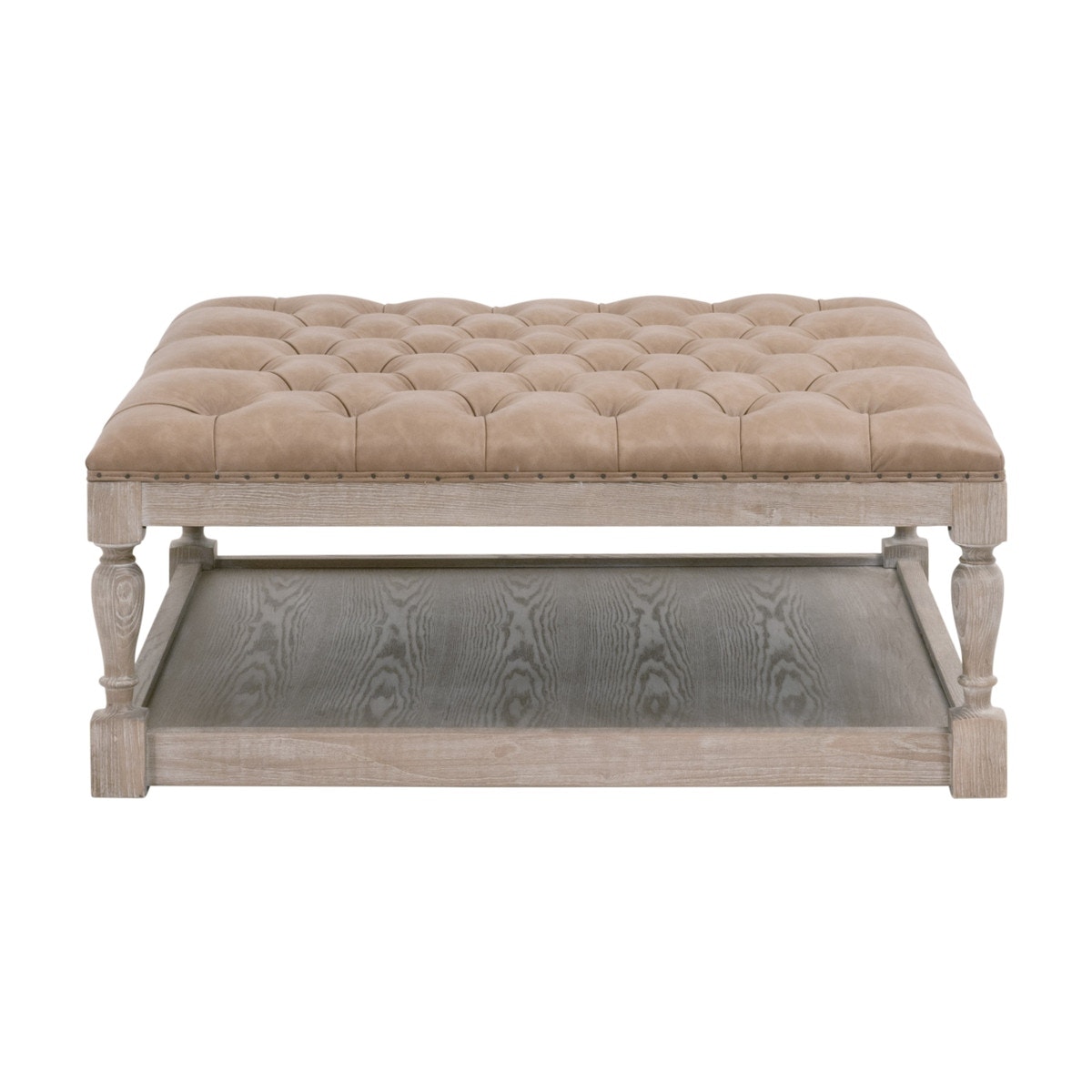 Essentials for Living Townsend Tufted Upholstered Rectangle Coffee Table - Thumbnail 5
