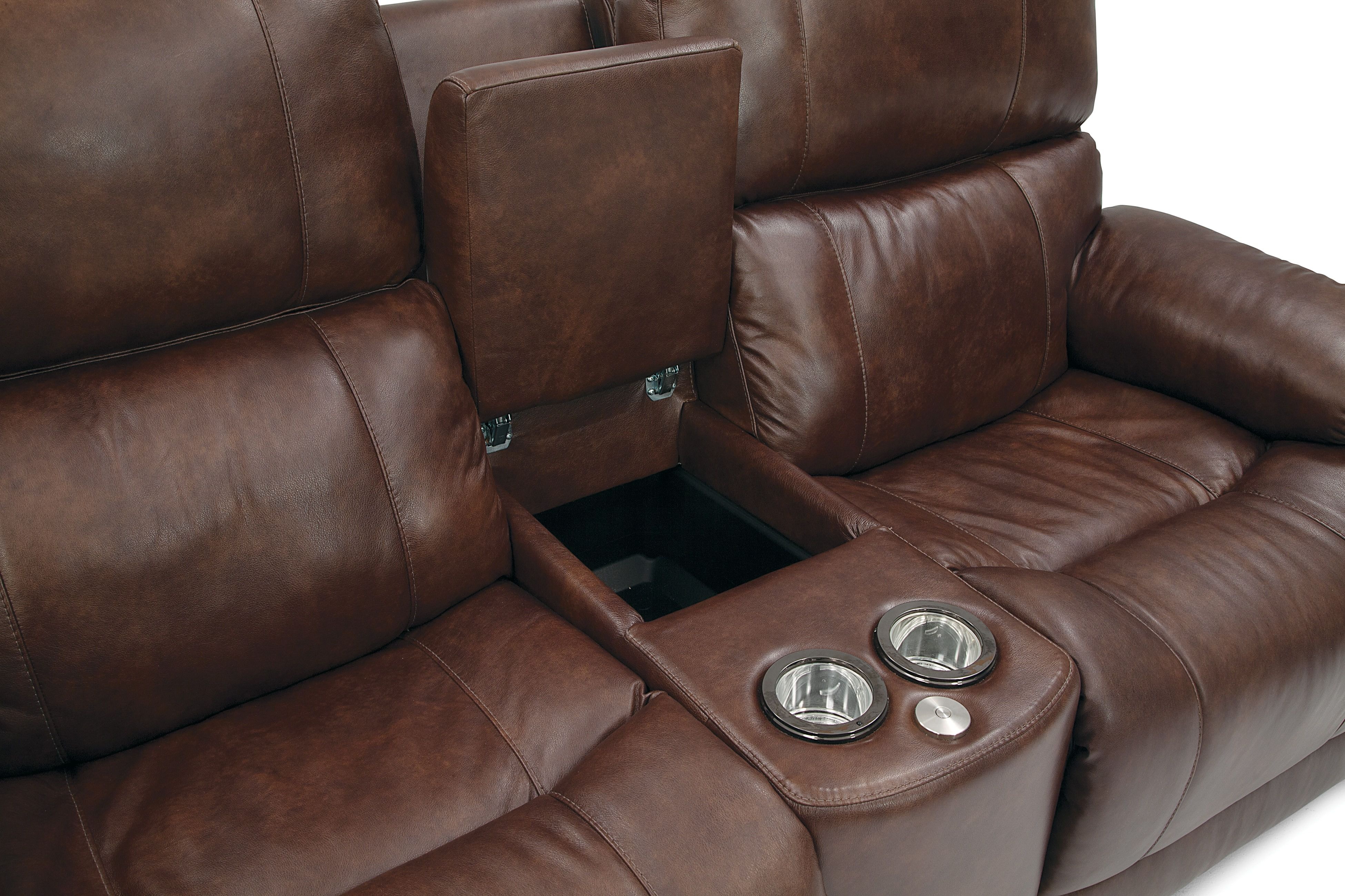 Palliser Furniture Living Room Console Loveseat Power Recliner With