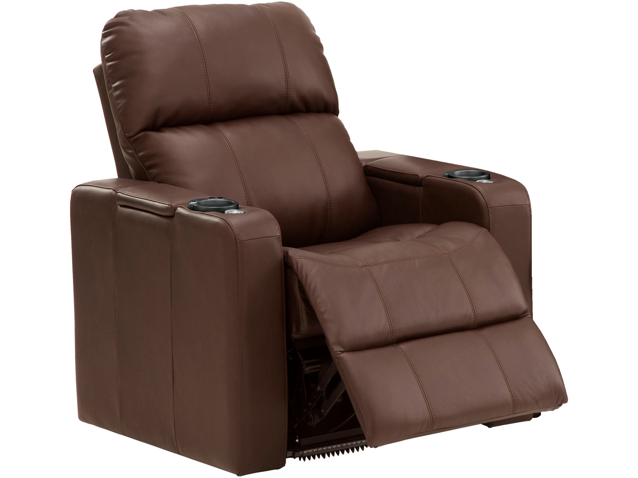 Leather entertainment online recliner