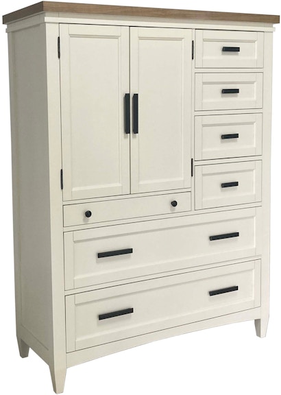 Parker House Americana Modern Bedroom 2 Door Chest with 7 Drawers and Work Station AME-42507-COT