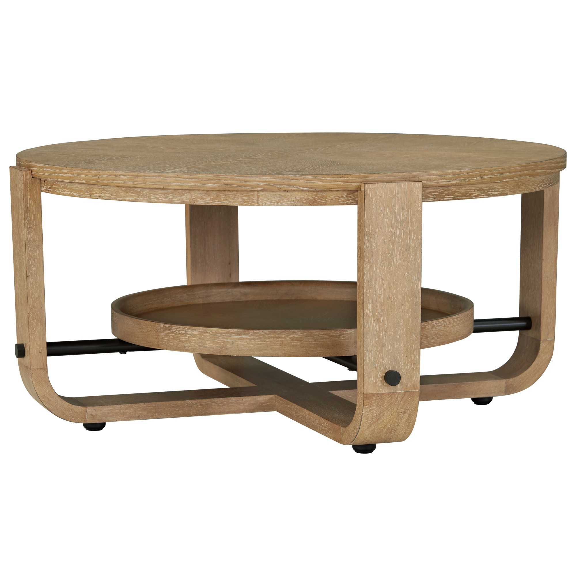 Parker House Living Room Escape Round Cocktail Table with Shelf ESC01