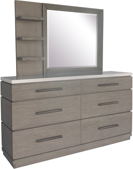 Parker House Pure Modern Bedroom Pure Modern Bedroom Dresser with Mirror BPUR-2131-2