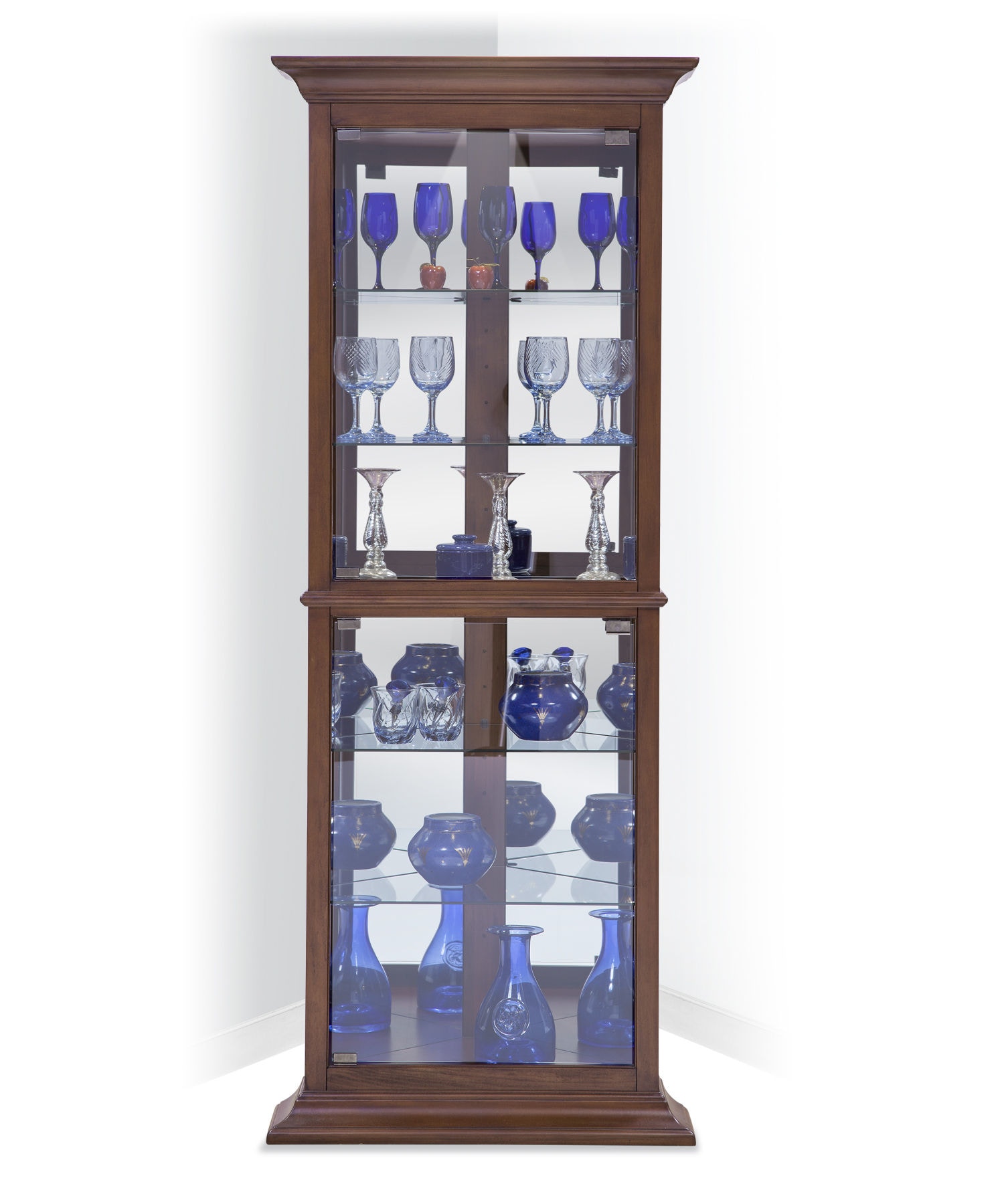 Cherry Coaster Home Furnishings Traditional Curio Cabinet