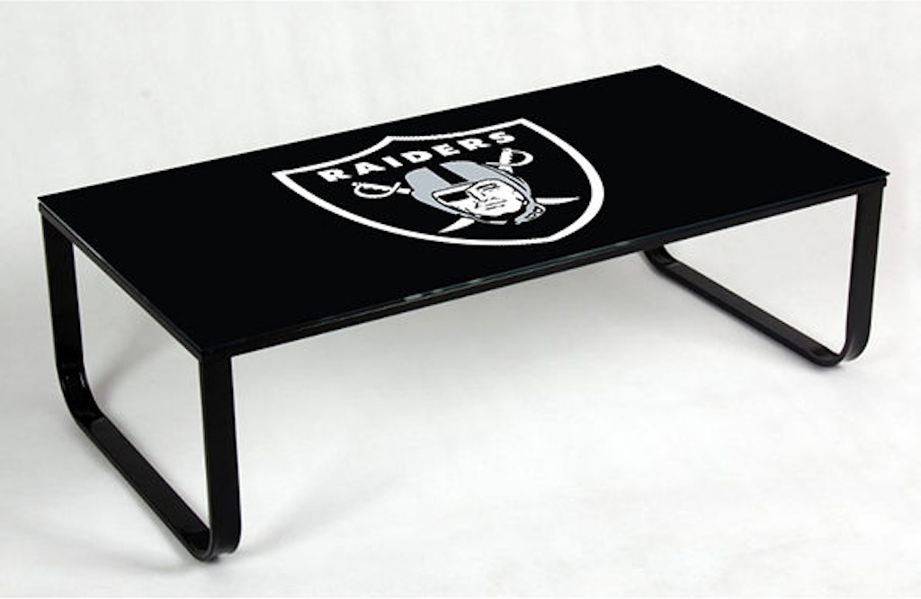 Shop Our Star Coffee Table With Nfl Oakland Raiders Team Colors