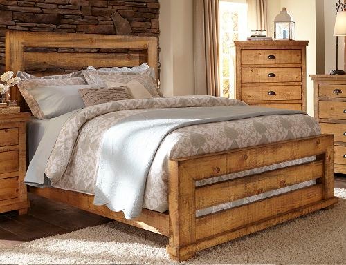 Pine queen on sale bedroom set