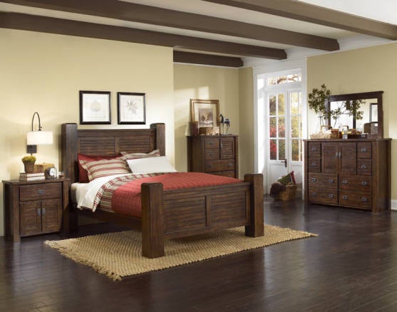 Progressive Furniture Bedroom Queen Post Rails P611-77 - Hunter's