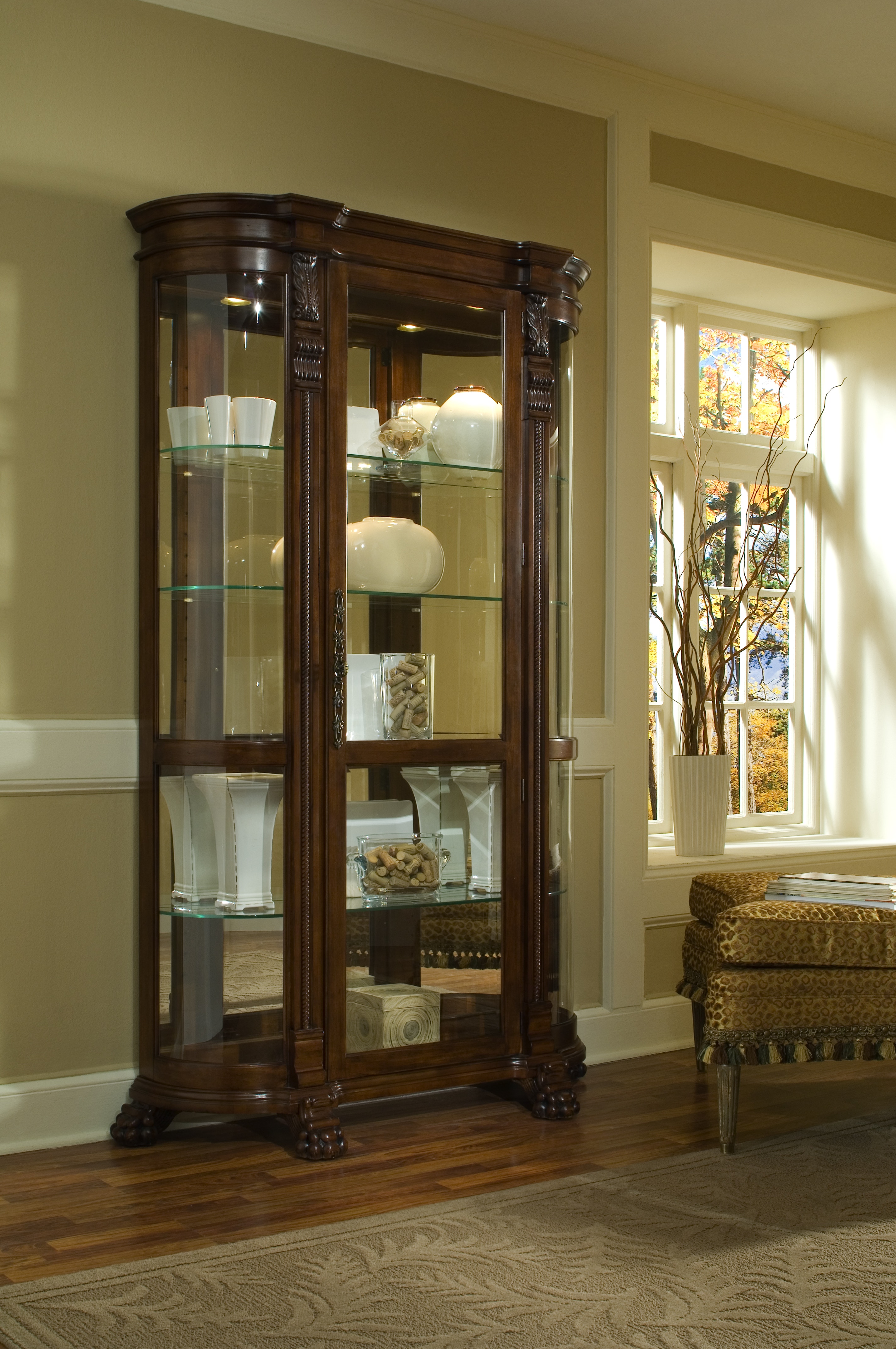 Pulaski half deals round curio cabinet