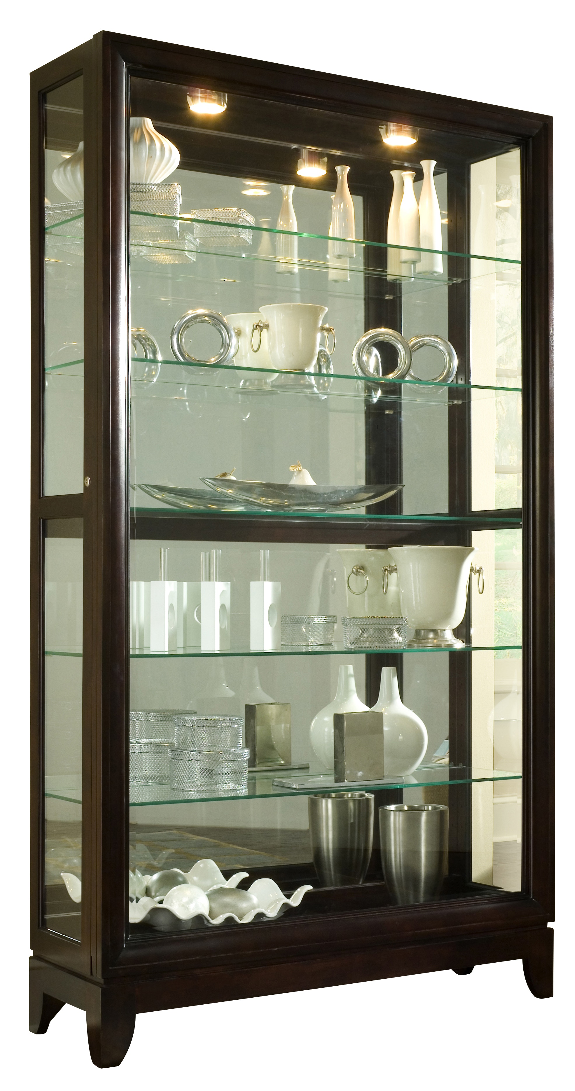 Double glass door 2024 curio cabinet