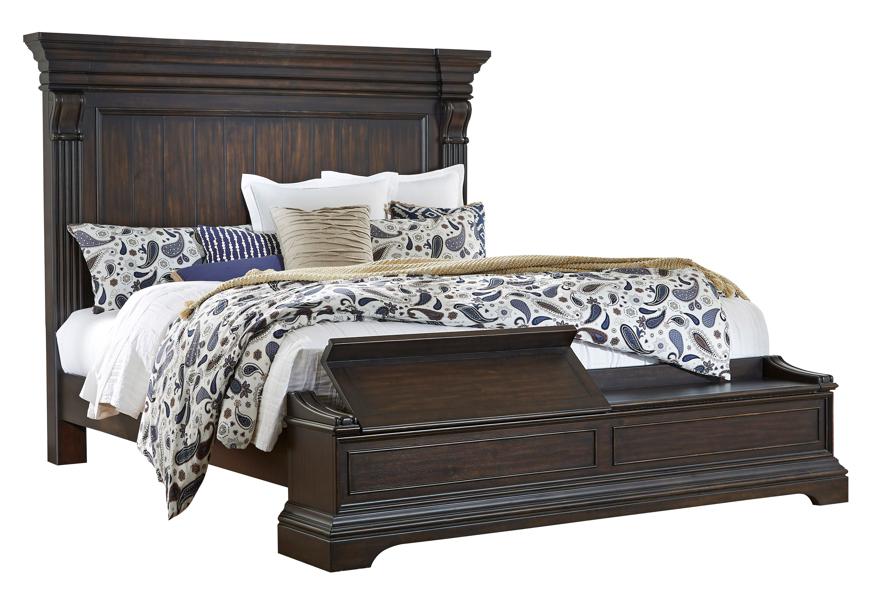 Pulaski Furniture Bedroom Caldwell King Storage Bed P012BRK4 Gorman