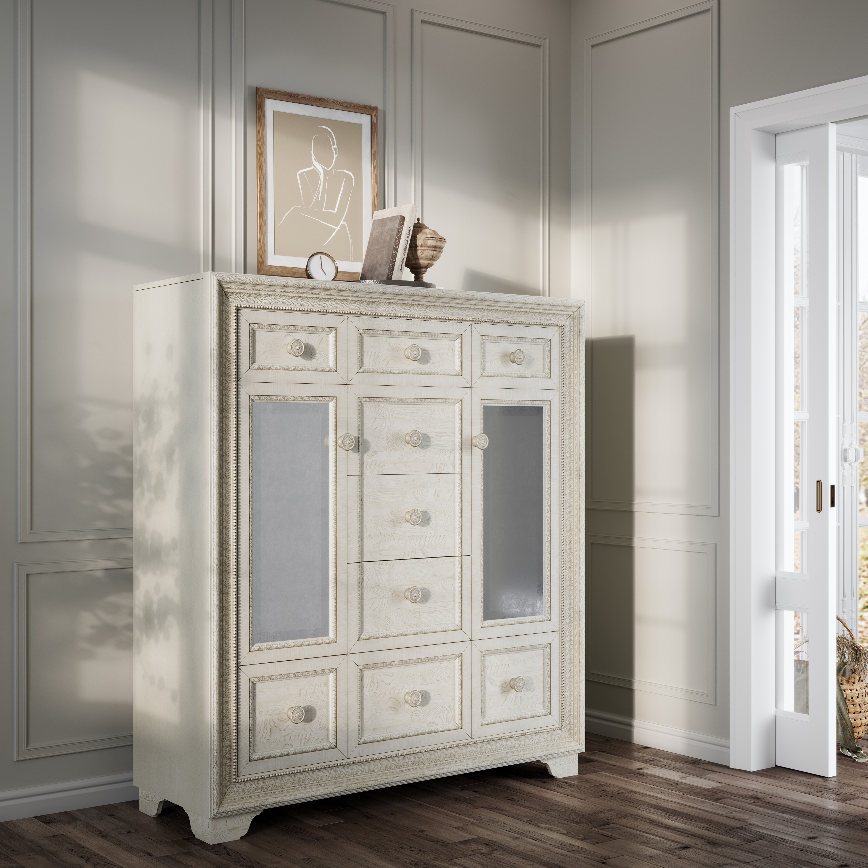 PFC Bedroom Camila 9 Drawer Door Chest P269125S - Pulaski