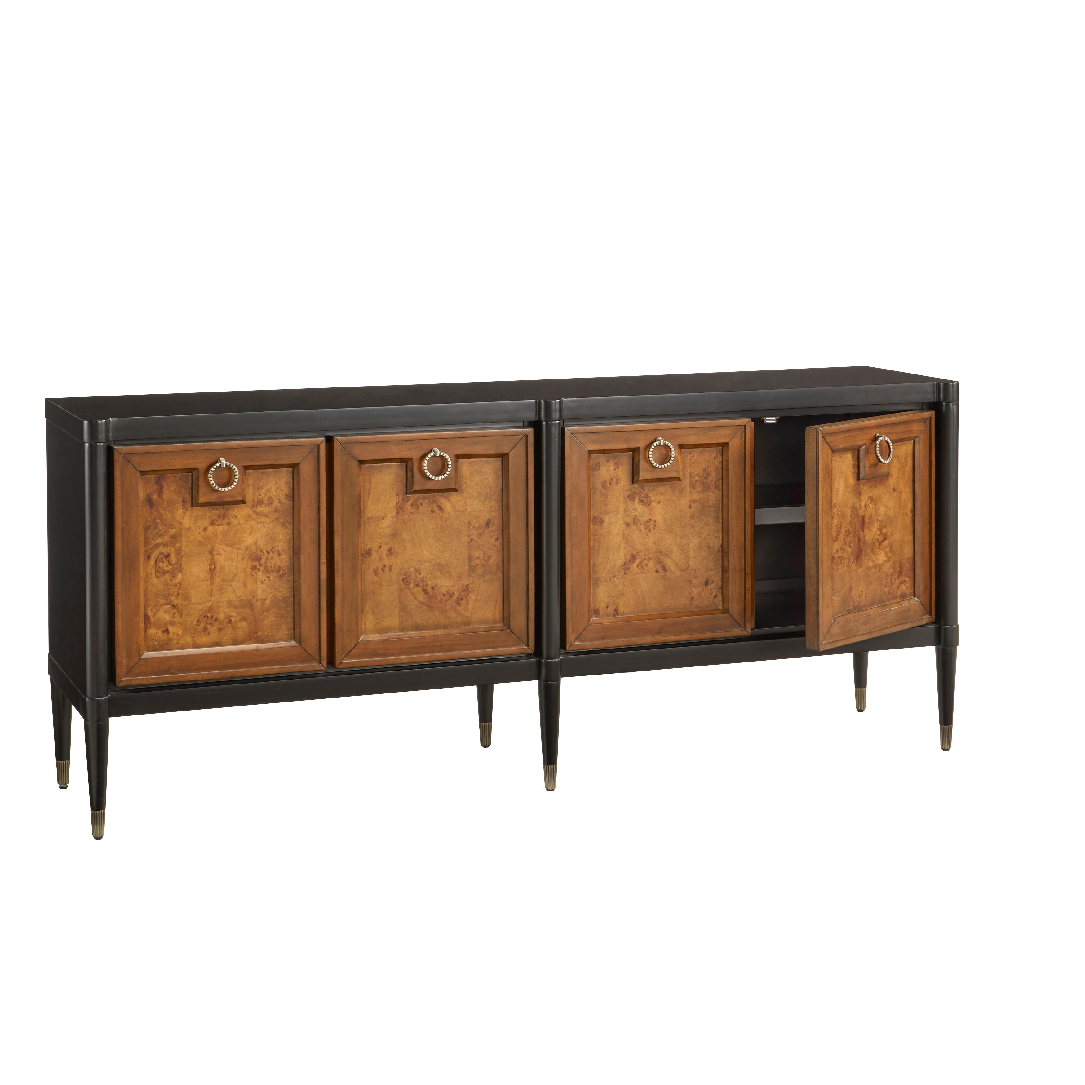 4-Door Mid-Century Modern Console with Shelves PUP301794
