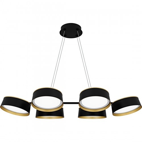 Quoizel Byrnes Matte Black Linear Chandelier BYS640MBK