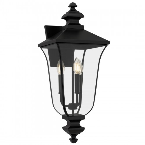 Quoizel Outdoor Lighting Farley 3-Light Matte Black Outdoor Wall