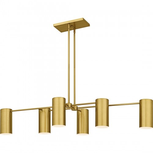  Foreland 6-Light Matte Black Linear Chandelier 