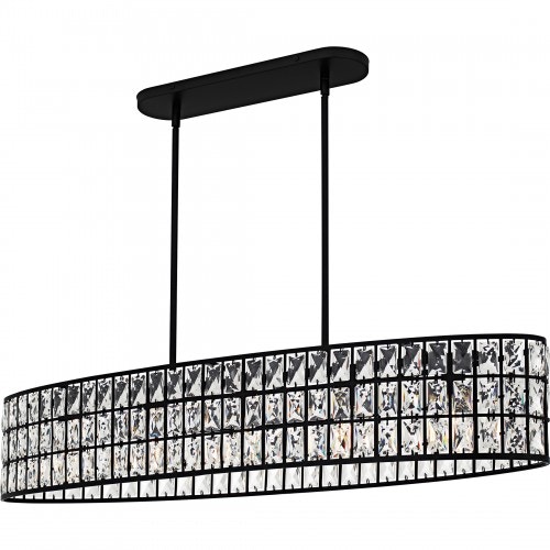  Gibson 5-Light Matte Black Linear Chandelier 