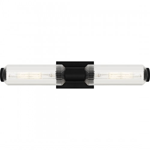 Quoizel Hawes 2-Light Matte Black Bath Light HWS8524MBK