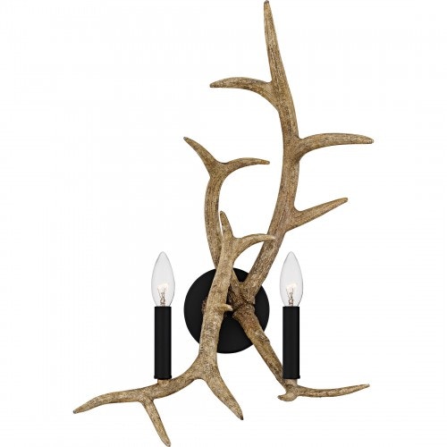  Journey 2-Light Earth Black Wall Sconce 