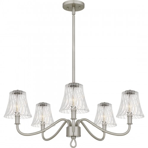 Quoizel McKinney 5-Light Brushed Nickel Chandelier MCK5030BN