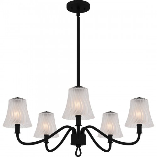 Quoizel McKinney 5-Matte Black Chandelier MCK5030MBK