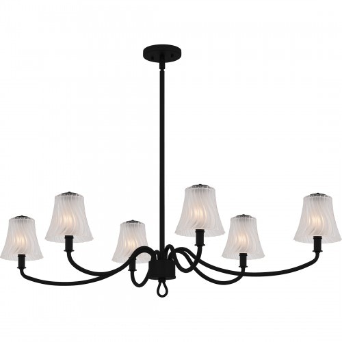 Quoizel McKinney 6-Matte Black Chandelier MCK644MBK