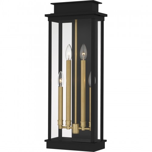 Quoizel Noelle 2-Light Matte Black Outdoor Wall Lantern NOE8410MBK