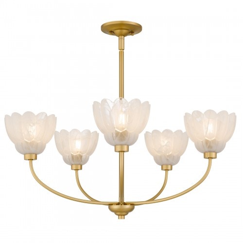  Whitecap 5-Light Brushed Gold Chandelier 