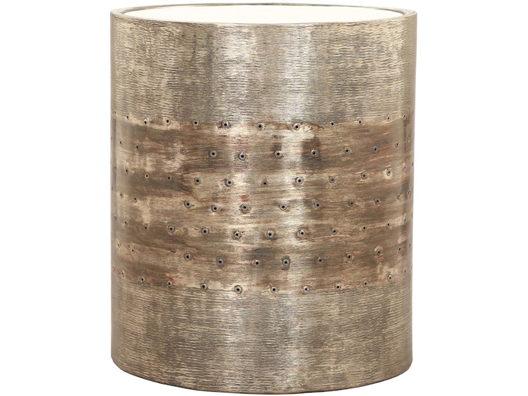 Riverside Ansel Banded Taupe Spot Table 10007 10007