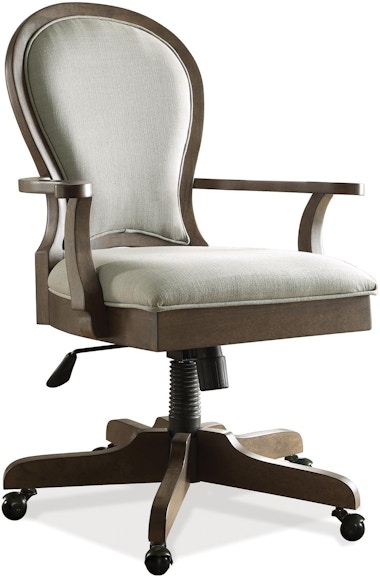 Riverside Home Office Scroll Back Upholstered Desk Chair 15839
