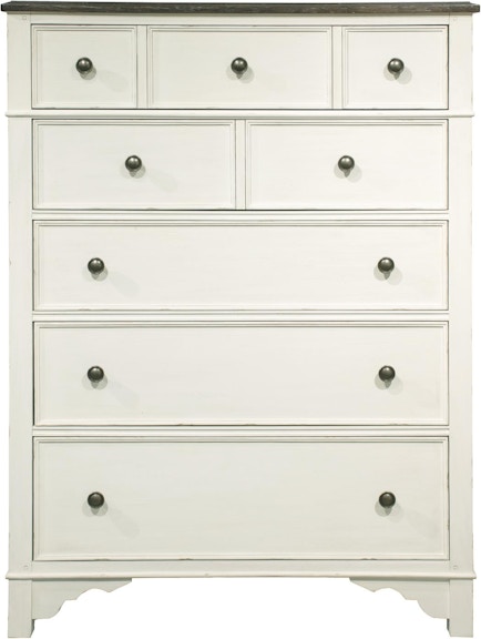 Riverside Grand Haven Feathered White/Rich Charcoal 5 Drawer Chest 17265 17265