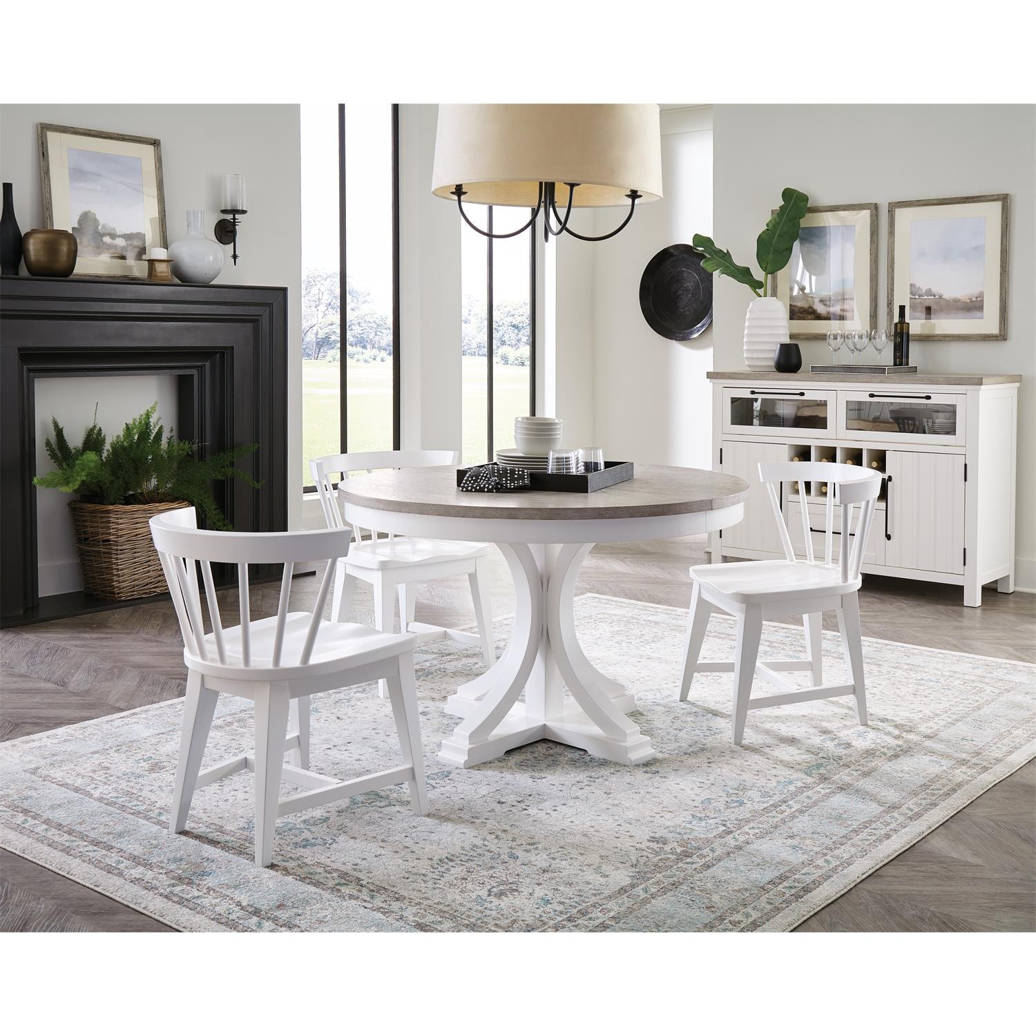 Riverside Casual Dining Round Dining Table Base 37252 Hickory