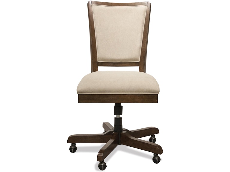 Riverside Vogue Plymouth Brown Oak Upholstered Desk Chair 46238 46238