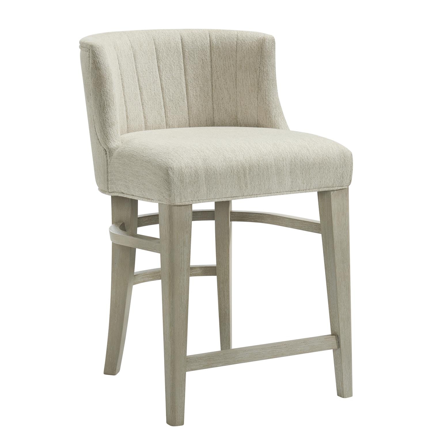 Upholstered Curved Back Counter Stool