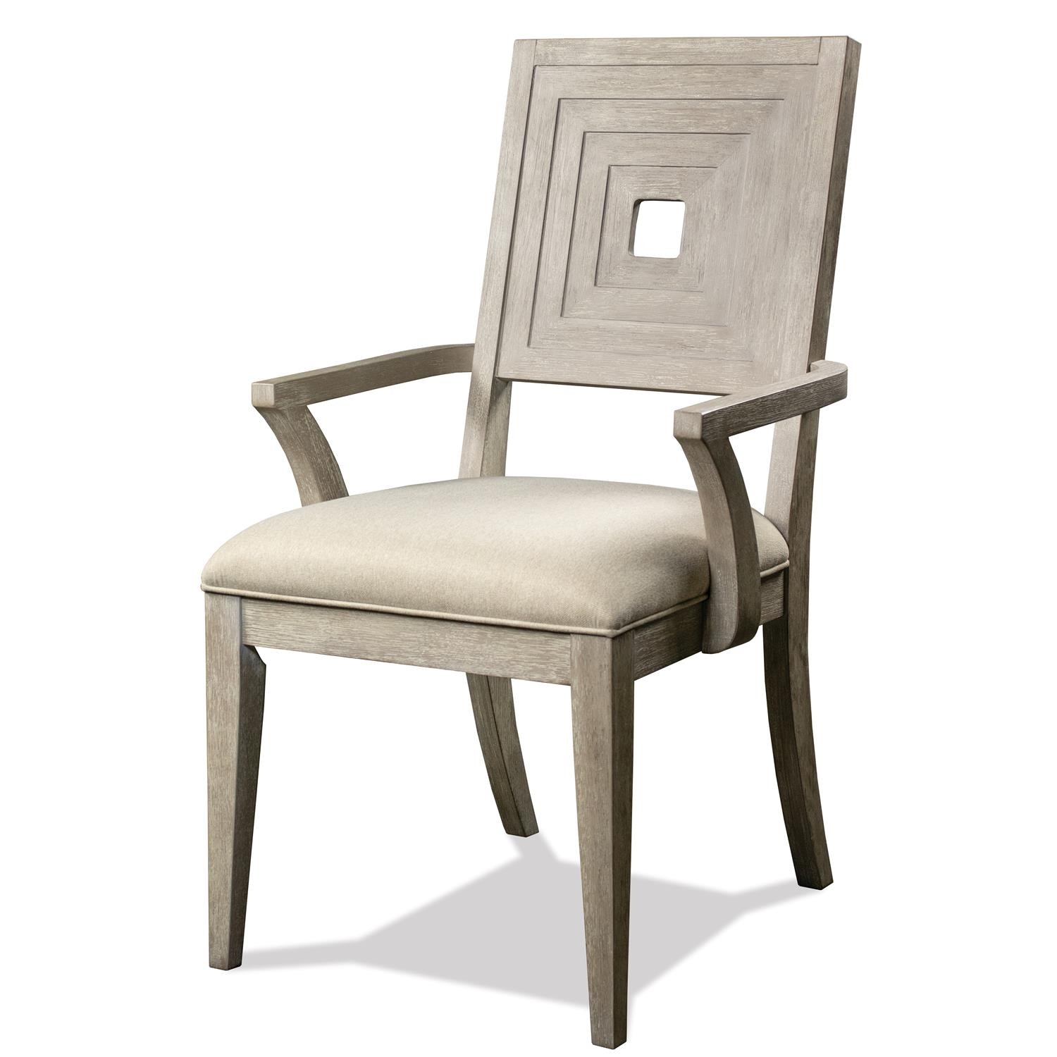 Riverside Cascade Upholstered Wood Back Arm Chair 73458