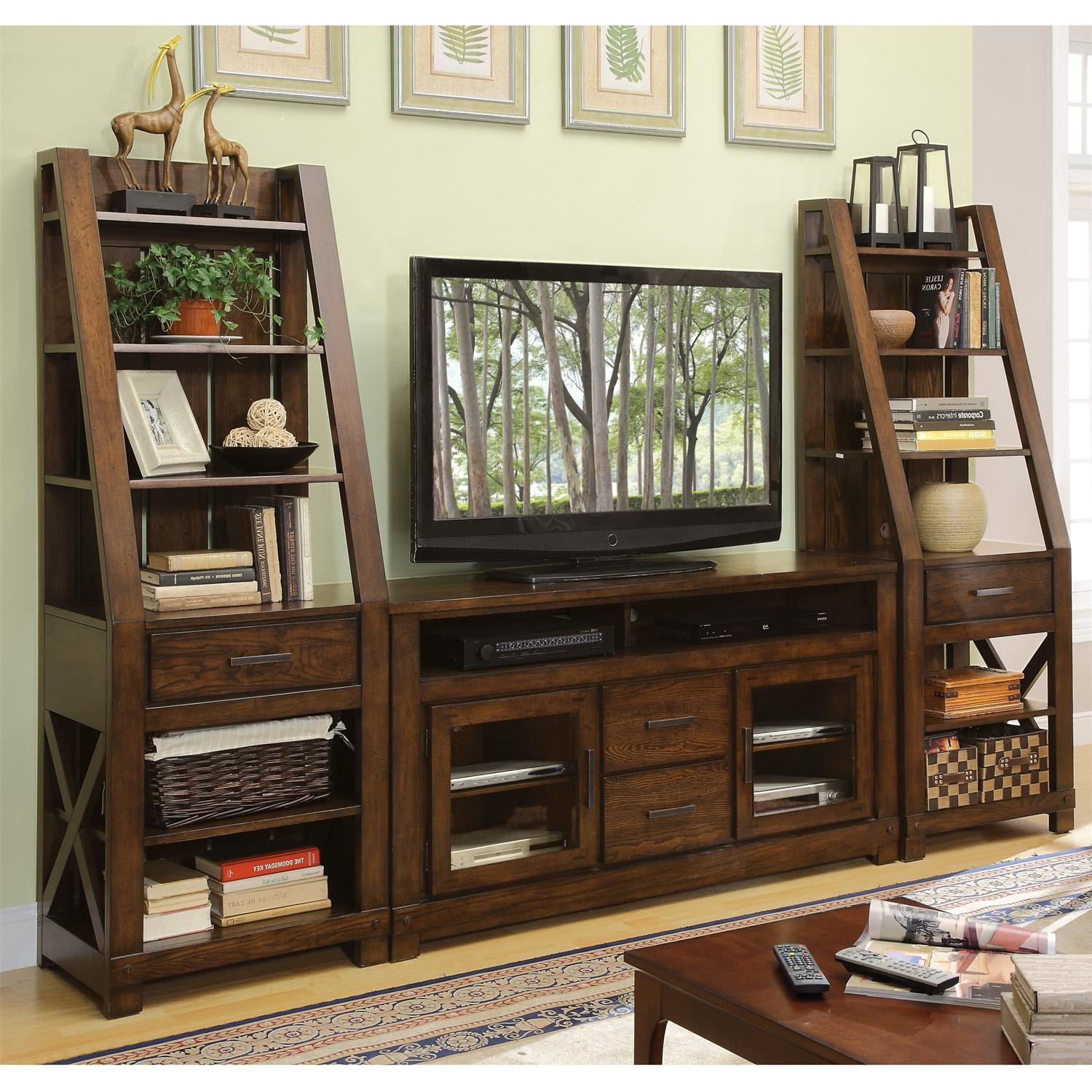 Riverside Home Entertainment Glass Door TV Console 76540 Lauters Fine