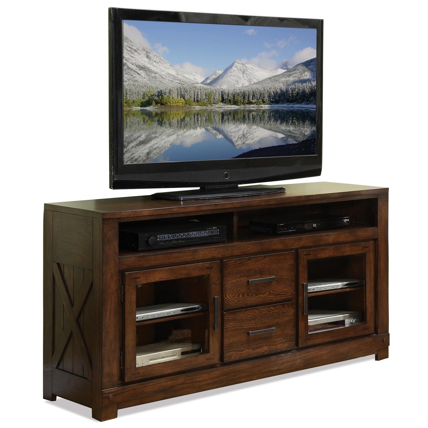 Riverside Home Entertainment Glass Door Tv Console 76540
