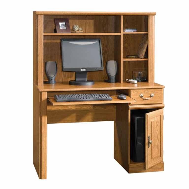 honey oak computer desk