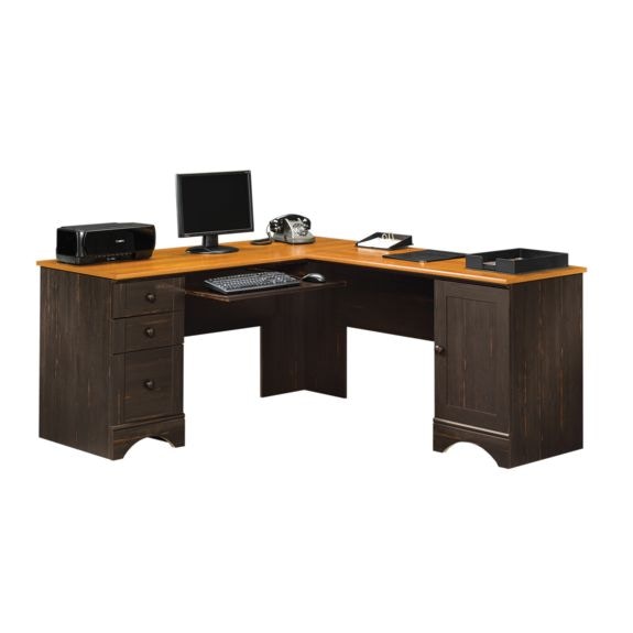 Sauder harbor view corner entertainment deals credenza