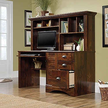 sauder harbor view corner desk with hutch