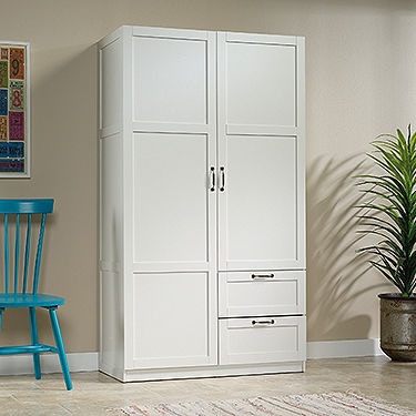 Sauder pantry deals cabinet white