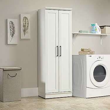 Sauder storage on sale cabinet white