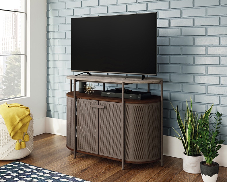 Mid century modern tall deals tv stand