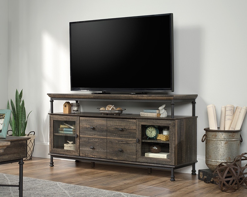 White credenza 2024 tv stand