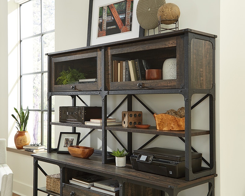 Shop our Industrial Hutch for Credenza or LDesk by Sauder 427852