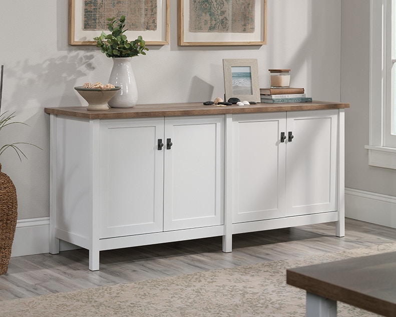 White shop office credenza