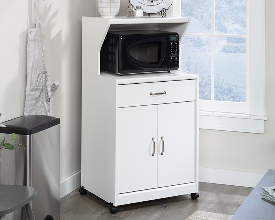 Sauder - Microwave/Kitchen Cart - Modern Grey