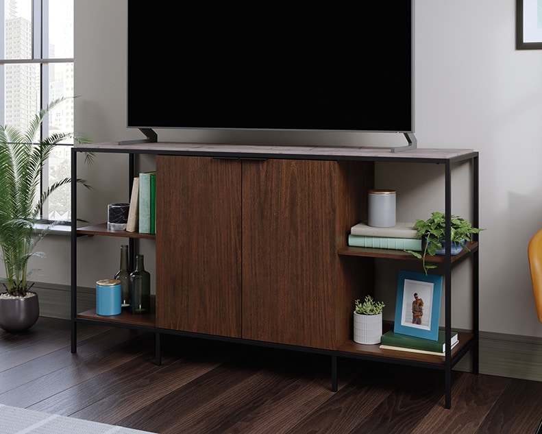 Shop our Modern TV Credenza by Sauder 433234 Joe Tahan's Furniture