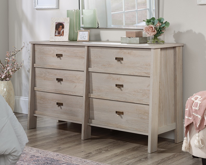 Shop our 6Drawer Dresser in Chalked Chestnut by Sauder 433923 Joe