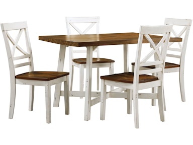 Standard Furniture Sides Bedding Dora Standard Furniture Leg Table With 4 Chairs 19082