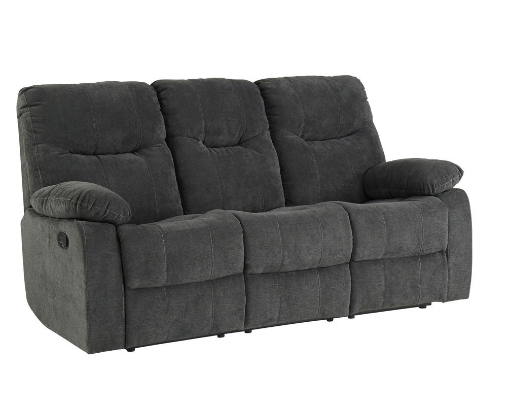 Standard Furniture Living Room Dinero Charcoal Motion Recliner Sofa